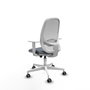 PIQUERAS Y CRESPO Silla de oficina Cilanco con mecanismo Sincro/Traslack, Gris y Blanco