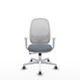 PIQUERAS Y CRESPO Silla de oficina Cilanco con mecanismo Sincro/Traslack, Gris y Blanco