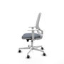 PIQUERAS Y CRESPO Silla de oficina Cilanco con mecanismo Sincro/Traslack, Gris y Blanco