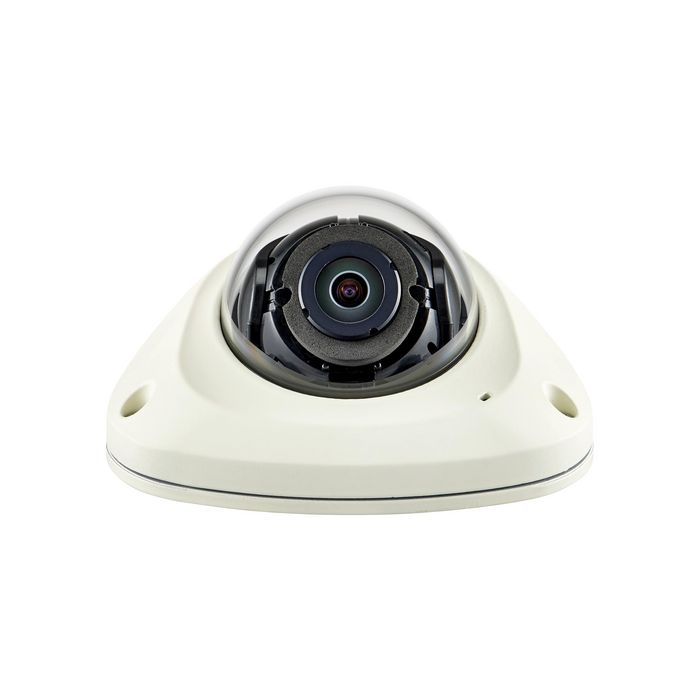 Hanwha Wisenet X Cámara IP Minidomo Móvil 2MP AI 2.4mm Antivandálico WDR IK10 IP66 NEMA 4X PoE Conector M12