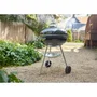 Weber Barbacoa de Carbón Bar-B-Kettle - 57 cm - Termómetro Incorporado - Acero Esmaltado - Para 9 Personas - Color Negro