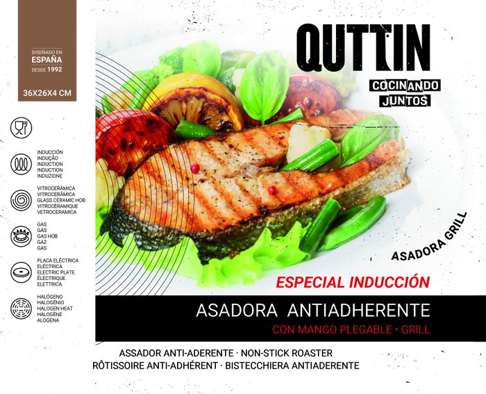 Quttin Asadora Plegable de Bakelita, 6 Unidades