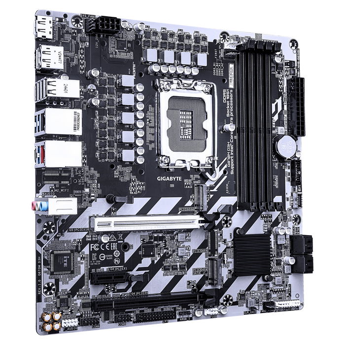 Gigabyte Q870M D3H Placa Base Intel LGA1700 con 4 Ranuras DDR4, 4 SATA y 3 M.2 para Configuración Potente