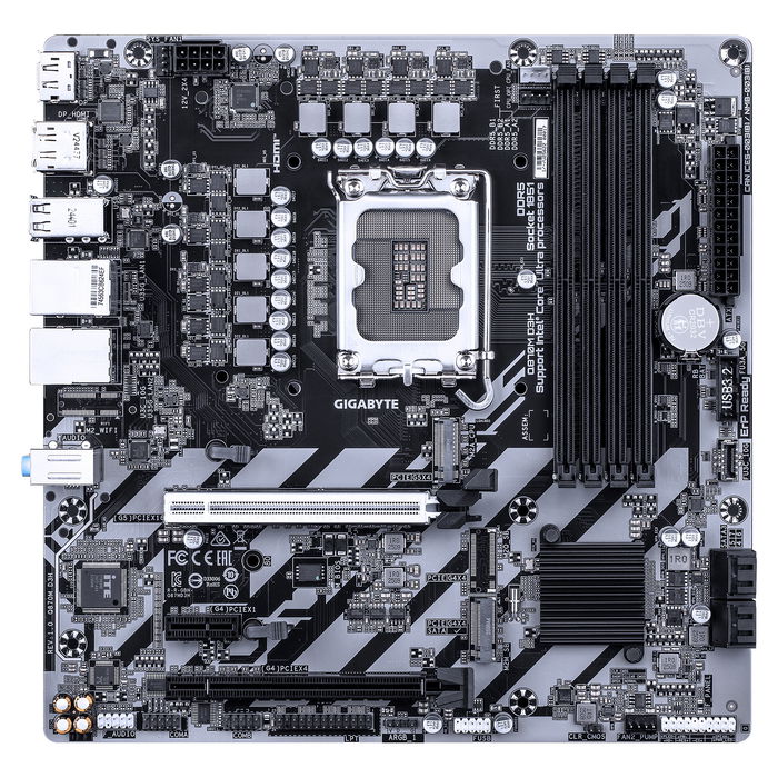Gigabyte Q870M D3H Placa Base Intel LGA1700 con 4 Ranuras DDR4, 4 SATA y 3 M.2 para Configuración Potente