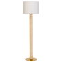 DKD Home Decor Lámpara de Pie de Rafia y Metal Crudo/Dorado 42x42x152 cm
