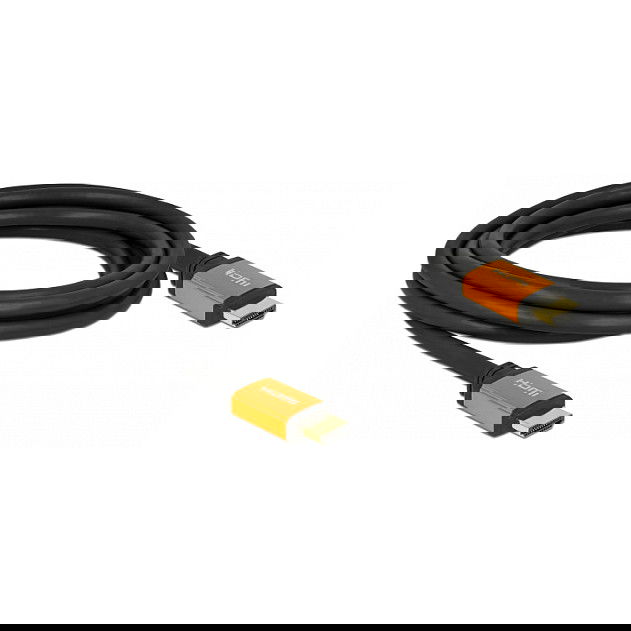 DeLOCK Cable HDMI 48Gbps High Speed 3m - 8K 60Hz 4K 240Hz HDR, Conectores HDMI Tipo A (Estándar) Macho Chapados en Oro, Negro/Amarillo