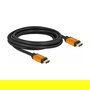 DeLOCK Cable HDMI 48Gbps High Speed 3m - 8K 60Hz 4K 240Hz HDR, Conectores HDMI Tipo A (Estándar) Macho Chapados en Oro, Negro/Amarillo