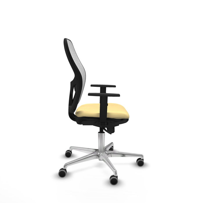 PIQUERAS Y CRESPO Silla de oficina Jorquera con mecanismo Sincro, Similpiel Crema y Malla Blanca PIQUERAS Y CRESPO Silla de oficina Jorquera con mecanismo Sincro, Similpiel Crema y Malla Blanca