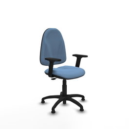 PIQUERAS Y CRESPO Silla de oficina Algarra, Tela Azul cielo, Brazos 2D