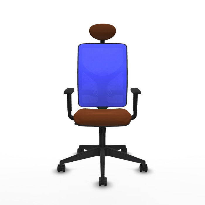 PIQUERAS Y CRESPO Silla de oficina Motilla con mecanismo Sincro, Marrón y Azul PIQUERAS Y CRESPO Silla de oficina Motilla con mecanismo Sincro, Marrón y Azul