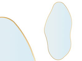 Giftdecor Espejo Forma Abstracta Oro 106x50 cm (Set de 3)
