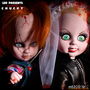 MEZCO TOYZ Living Dead Dolls Set 2 Muñecos Chucky and Tiffany 25cm PVC Ropa Tela