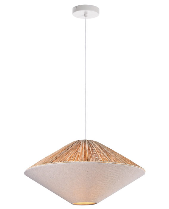 DKD Home Decor Lámpara de Techo de Rafia y Poliéster Natural 58x58x115 cm DKD Home Decor Lámpara de Techo de Rafia y Poliéster Natural 58x58x115 cm