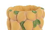 DKD Home Decor Lemon25 Jarrón Tropical Amarillo Verde Cemento 20x20x23 cm (4 Unidades)