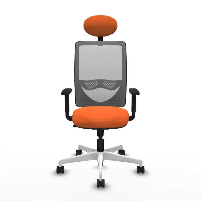 PIQUERAS Y CRESPO Silla de oficina Zulema con mecanismo Sincro, Naranja y Gris PIQUERAS Y CRESPO Silla de oficina Zulema con mecanismo Sincro, Naranja y Gris