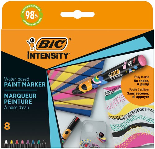 BIC Rotuladores Acrílicos Colores Vivos Caja de 8 BIC Rotuladores Acrílicos Colores Vivos Caja de 8