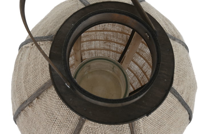 DKD Home Decor Portavelas Scandi Yute Bambú Natural 34 x 34 x 74 cm