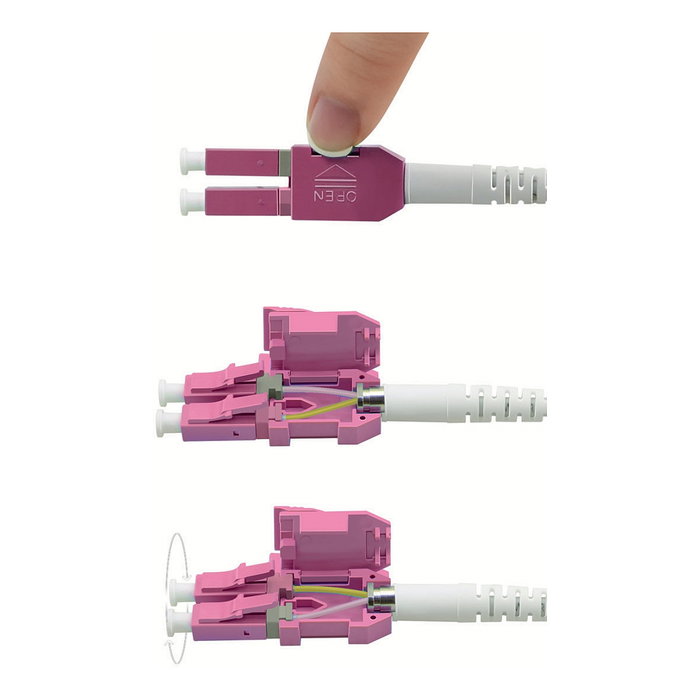 ROLINE Cable de fibra óptica OM4 LC/LC Uniboot Violeta 7 m