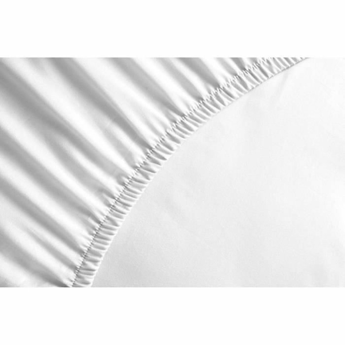 Home Linge Passion Sábana bajera ajustable 160 x 200 cm - Blanco - Microfibra Home Linge Passion Sábana bajera ajustable 160 x 200 cm - Blanco - Microfibra