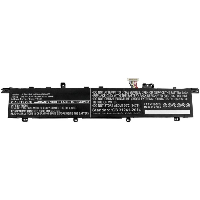 CoreParts Batería para Asus UX581, UX581GV y ZenBook Duo Pro UX581GV de 60.06Wh CoreParts Batería para Asus UX581, UX581GV y ZenBook Duo Pro UX581GV de 60.06Wh