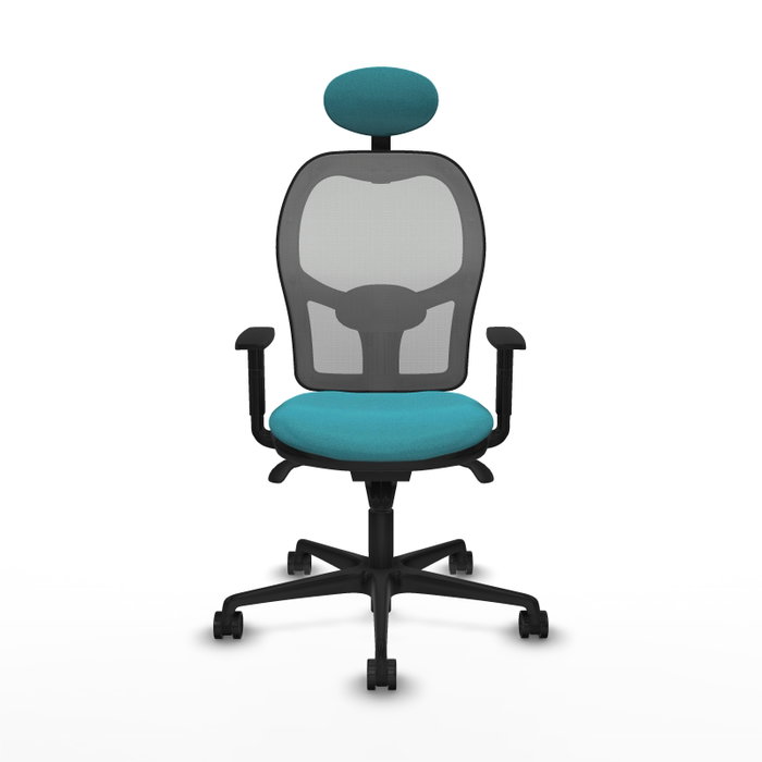 PIQUERAS Y CRESPO Silla de oficina Jorquera con mecanismo Sincro, Turquesa y Gris PIQUERAS Y CRESPO Silla de oficina Jorquera con mecanismo Sincro, Turquesa y Gris