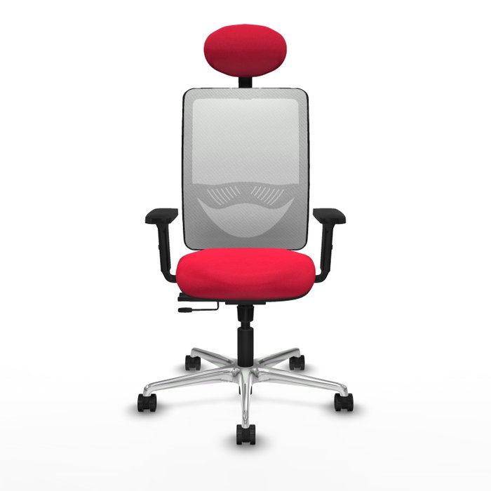 PIQUERAS Y CRESPO Silla de oficina Zulema con mecanismo Sincro/Traslack, Rojo y Blanco