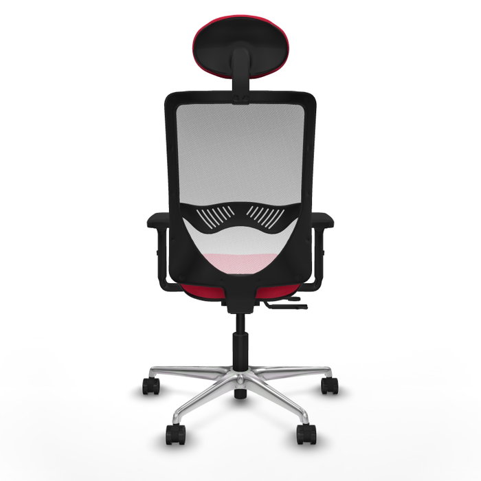 PIQUERAS Y CRESPO Silla de oficina Zulema con mecanismo Sincro/Traslack, Rojo y Blanco