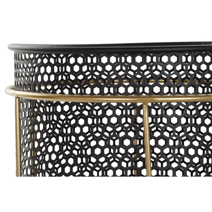 DKD Home Decor Set de 2 Maceteros de Metal Negros