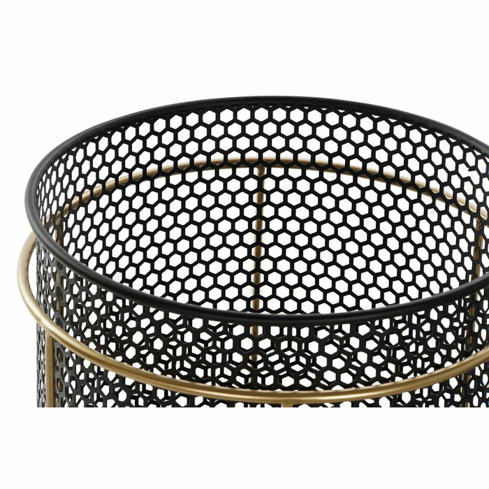 DKD Home Decor Set de 2 Maceteros de Metal Negros