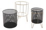 DKD Home Decor Set de 2 Maceteros de Metal Negros