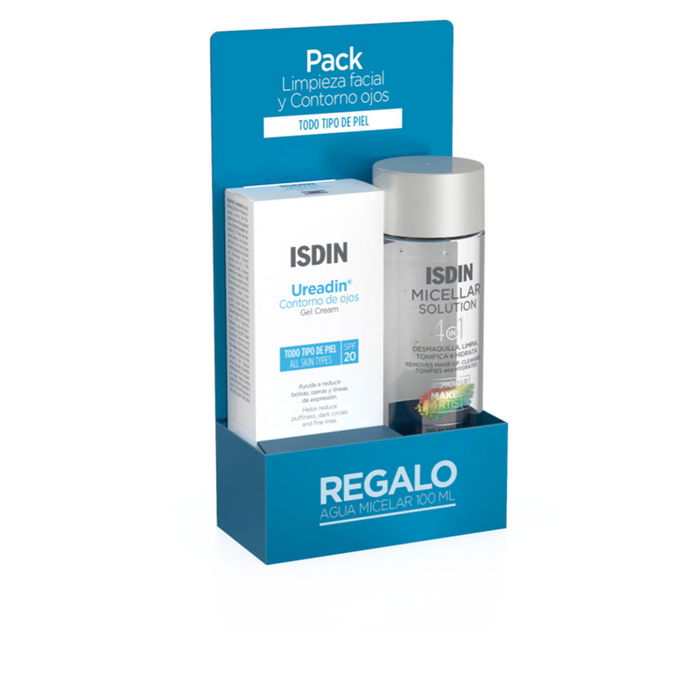 Isdin Facial Ureadin Lote 2 pz Set Cosmética Facial Hidratación Ojeras SPF 20 Contorno de Ojos + Agua Micelar