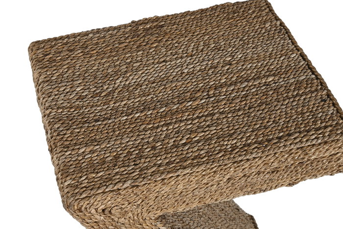 DKD Home Decor Mesita Auxiliar de Fibra Natural