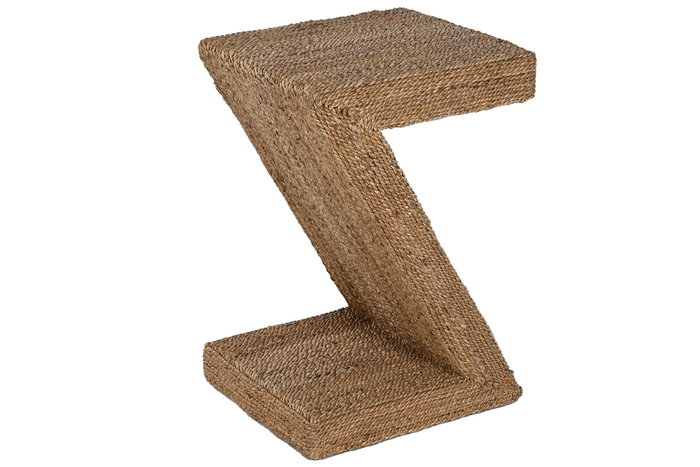 DKD Home Decor Mesita Auxiliar de Fibra Natural