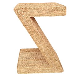 DKD Home Decor Mesita Auxiliar de Fibra Natural