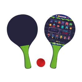 Marbueno Conjunto Palas Madera Arcade 33x19x0,5 cm Jardin, Piscina y Playa MARBUENO SUMMER 10338