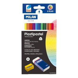 Ceras Milan Plastipastel Con Goma Y Afila Caja De 12