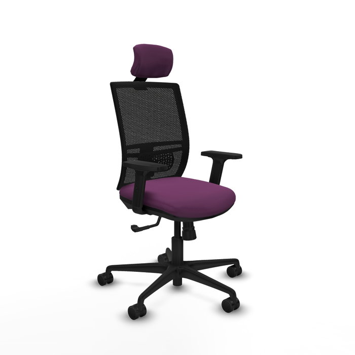 PIQUERAS Y CRESPO Silla de oficina Yunquera con mecanismo Sincro, Morado y Negro PIQUERAS Y CRESPO Silla de oficina Yunquera con mecanismo Sincro, Morado y Negro