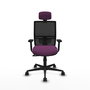 PIQUERAS Y CRESPO Silla de oficina Yunquera con mecanismo Sincro, Morado y Negro