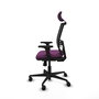 PIQUERAS Y CRESPO Silla de oficina Yunquera con mecanismo Sincro, Morado y Negro