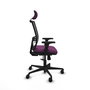 PIQUERAS Y CRESPO Silla de oficina Yunquera con mecanismo Sincro, Morado y Negro