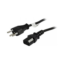 Synergy21 Netzkabel 230V Schweiz(Stecker)J12/Kaltgeräte IEC-C13(Buchse), 2m, Black