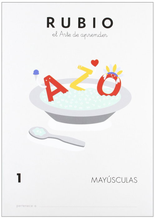 RUBIO Cuaderno de Mayúsculas Nº 1 A4 (3-4 años) de Caligrafía