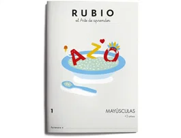 Rubio Cuaderno Caligrafía Mayúsculas 1 para Niños a Partir de 3 Años