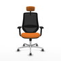 PIQUERAS Y CRESPO Silla de oficina Mardos Naranja y Negro