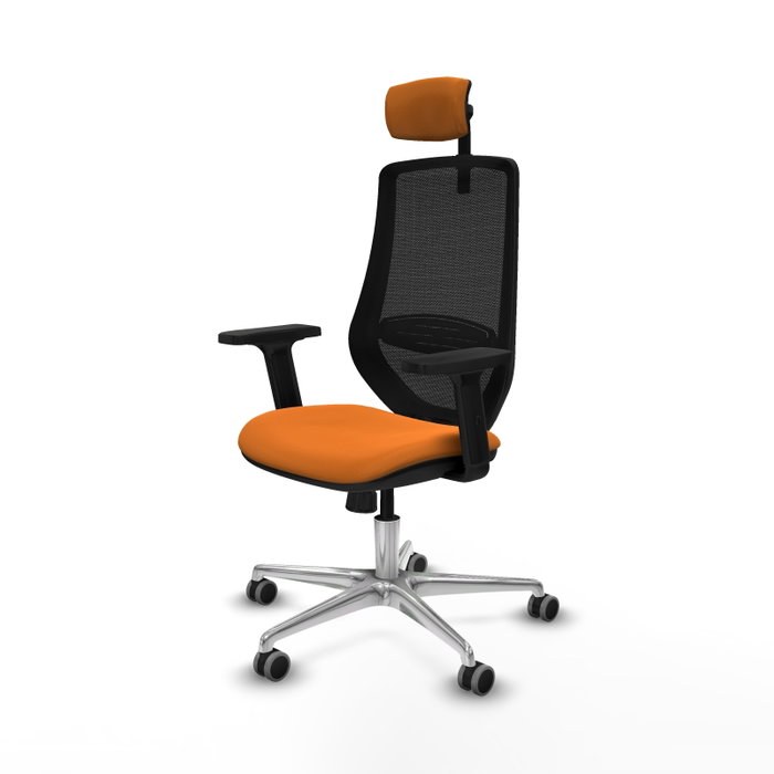 PIQUERAS Y CRESPO Silla de oficina Mardos Naranja y Negro