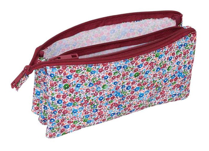 Safta Porta Lápices Flores Coimbra Burdeos 22x12x3 cm Safta Porta Lápices Flores Coimbra Burdeos 22x12x3 cm