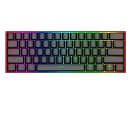 Redragon Dragonborn K630RGB Teclado Mecánico Gaming 60% Switches Rojos RGB Negro