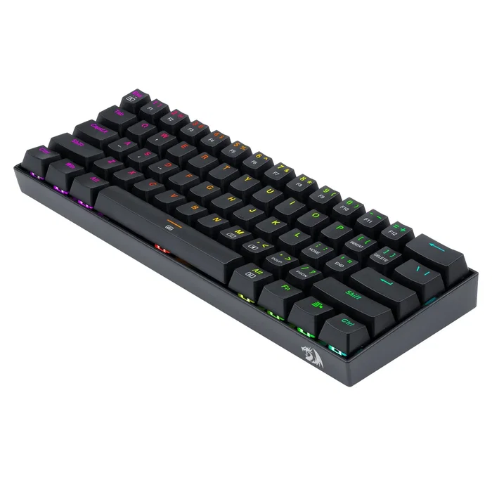 Redragon Dragonborn K630RGB Teclado Mecánico Gaming 60% Switches Rojos RGB Negro