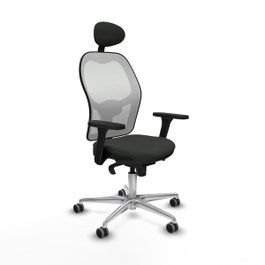 PIQUERAS Y CRESPO Silla de oficina Jorquera con mecanismo Sincro, Negro/Blanco