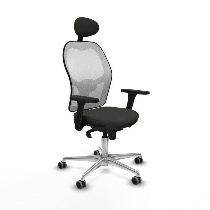 PIQUERAS Y CRESPO Silla de oficina Jorquera con mecanismo Sincro, Negro/Blanco PIQUERAS Y CRESPO Silla de oficina Jorquera con mecanismo Sincro, Negro/Blanco